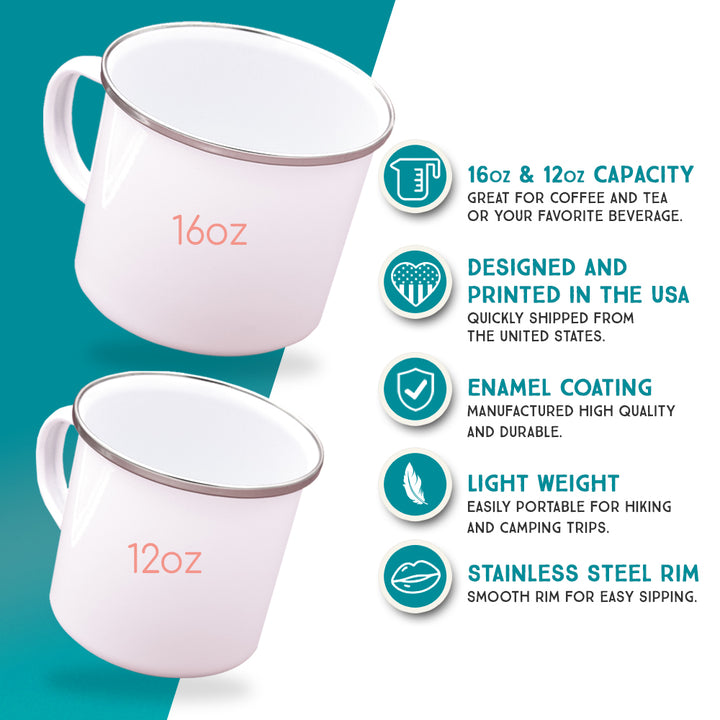 Candy Conversation Hearts Camp Mug