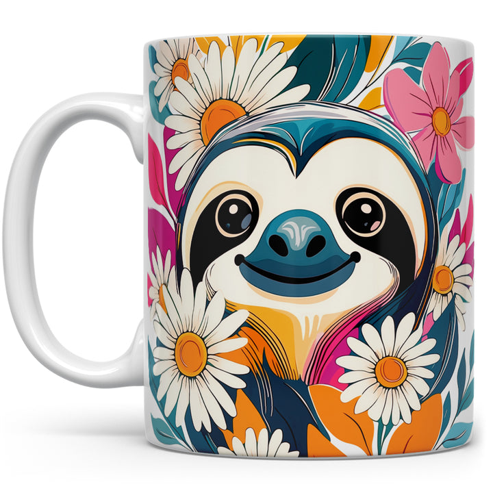 Floral Sloth Mug