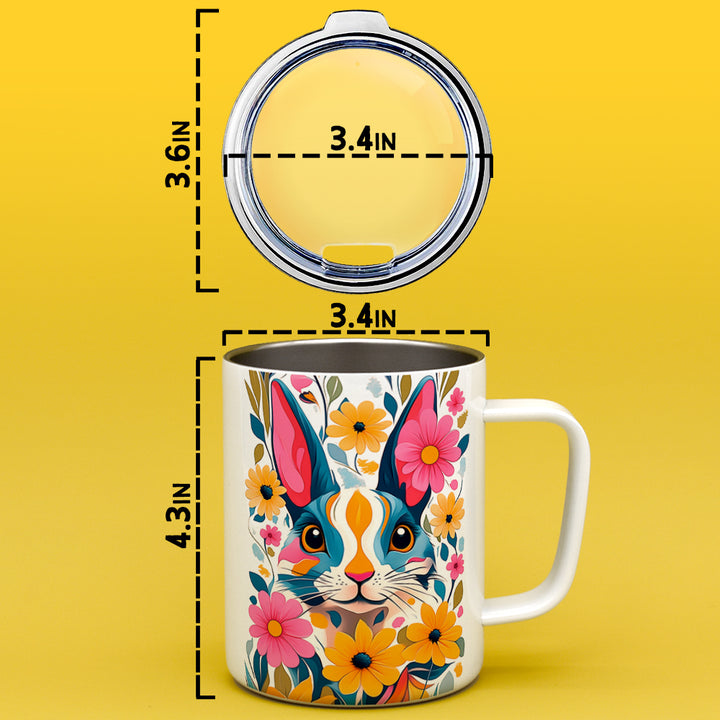 Floral Bunny Insulated Travel Mug