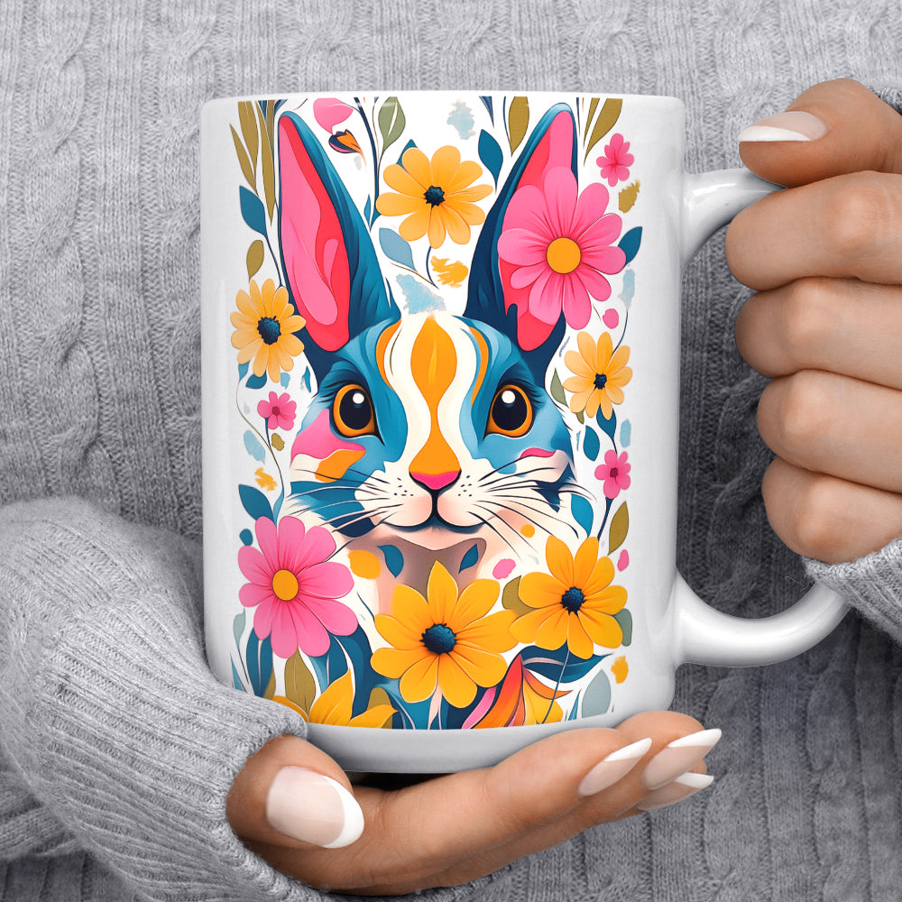 Floral Bunny Mug