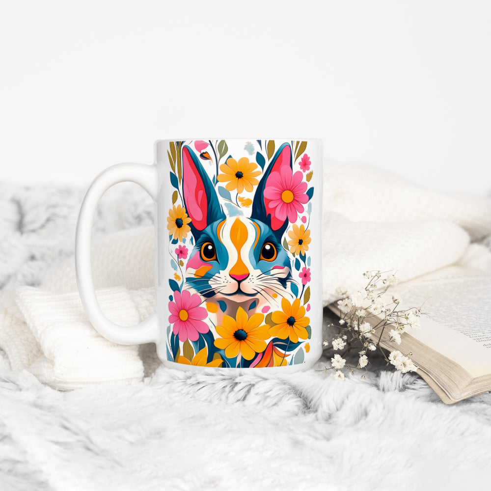 Floral Bunny Mug