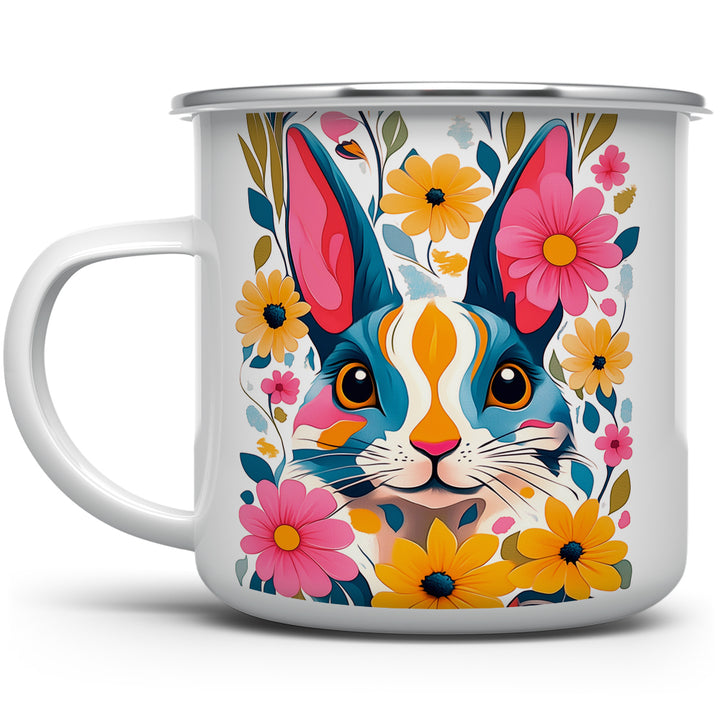 Floral Bunny Camp Mug