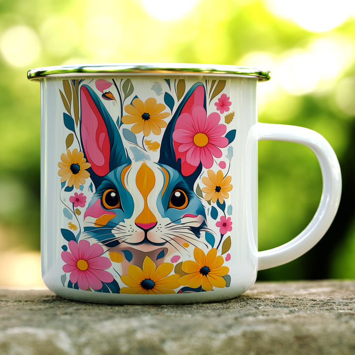Floral Bunny Camp Mug