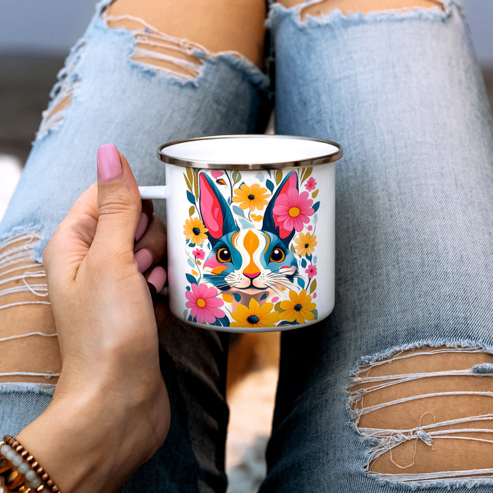 Floral Bunny Camp Mug