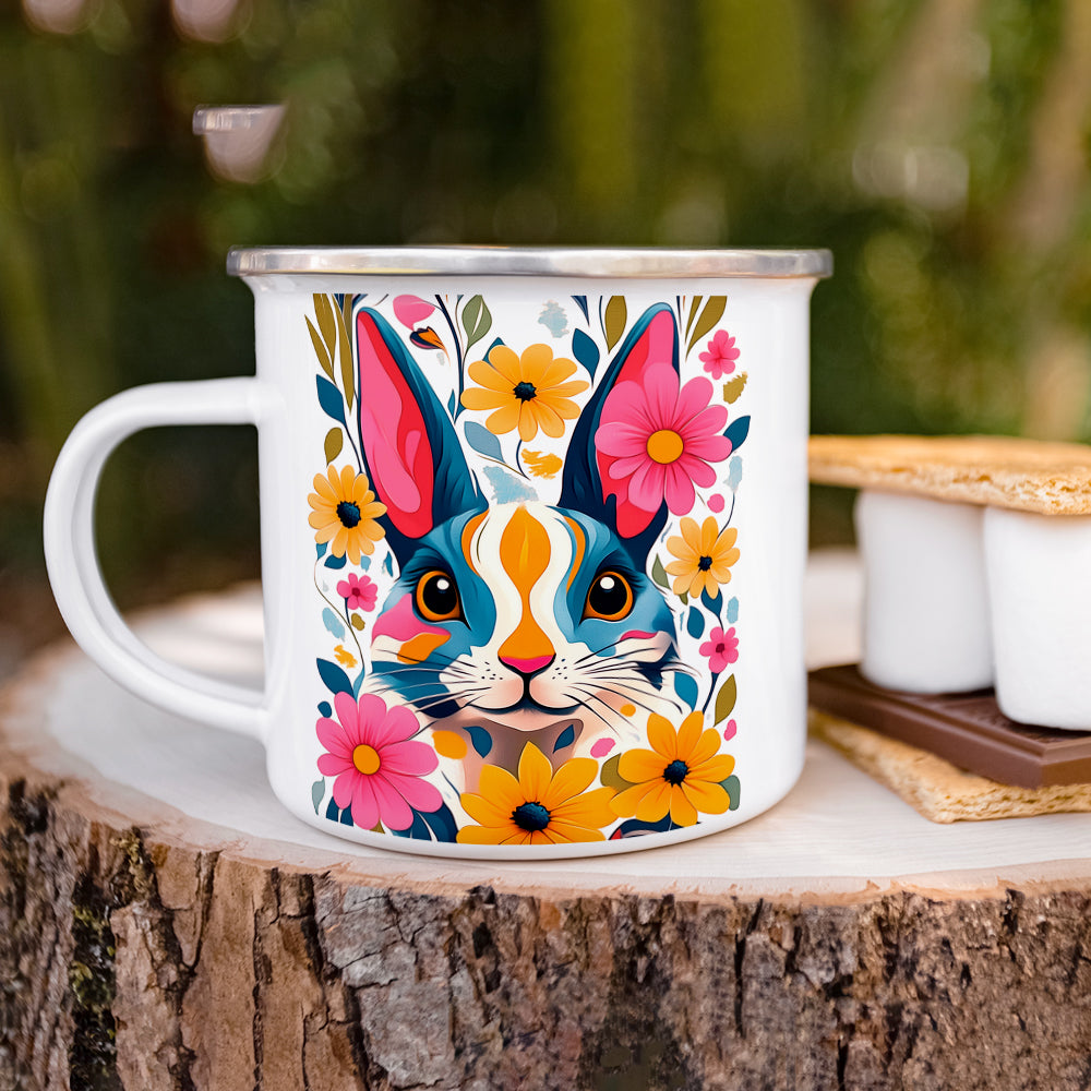 Floral Bunny Camp Mug