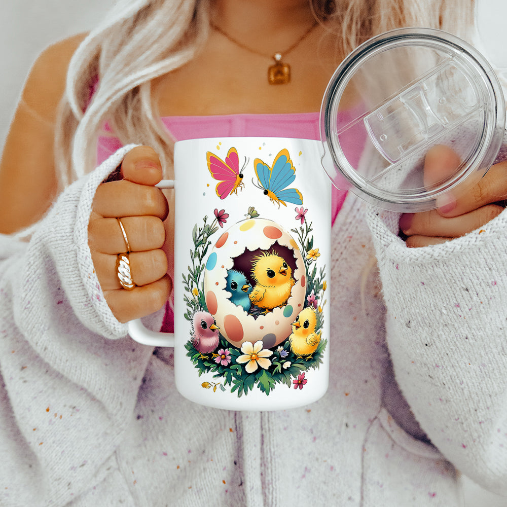 Easter Chicks Insulated Travel Mug