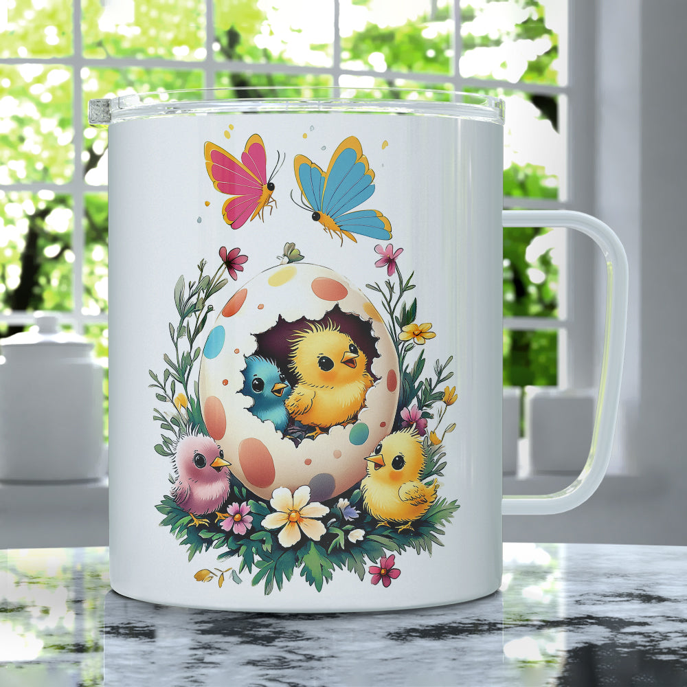 Easter Chicks Insulated Travel Mug