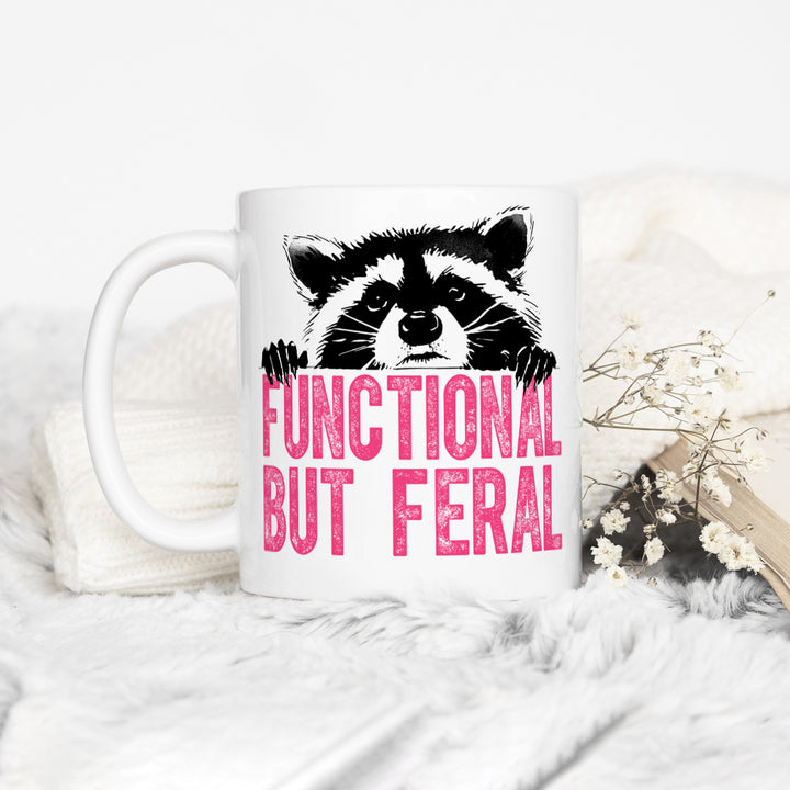 Functional But Feral Raccoon Mug