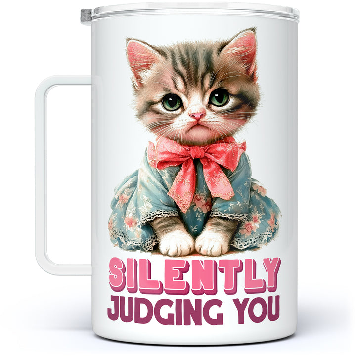 Silently Judging You Cat Insulated Travel Mug