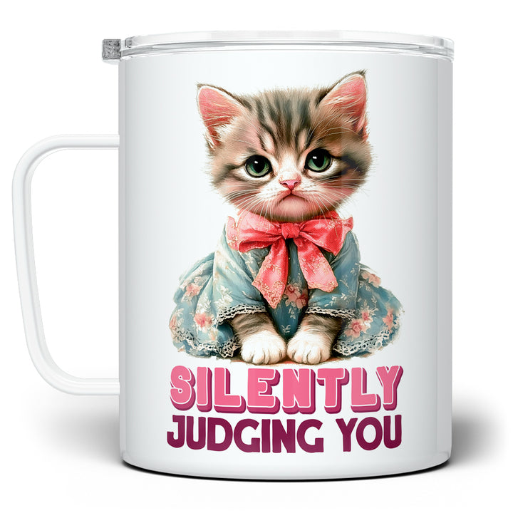 Silently Judging You Cat Insulated Travel Mug