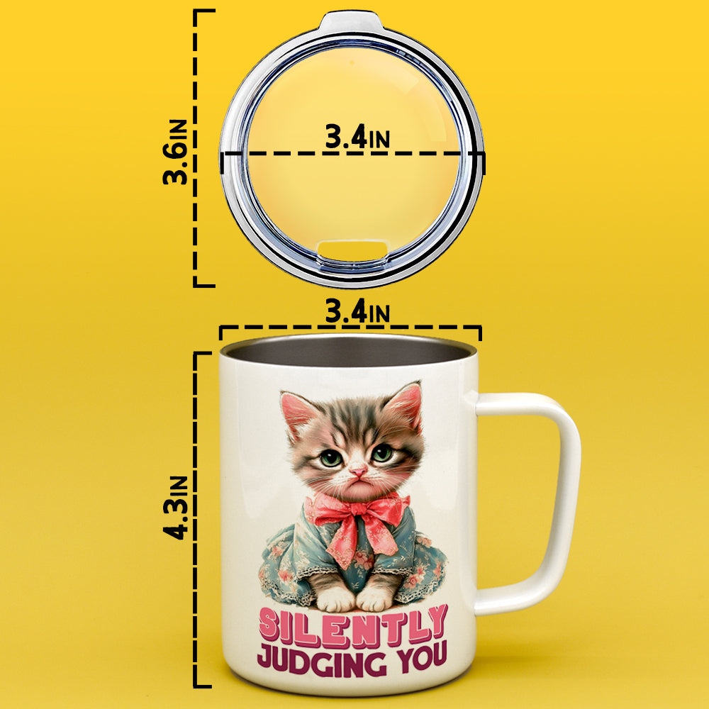 Silently Judging You Cat Insulated Travel Mug