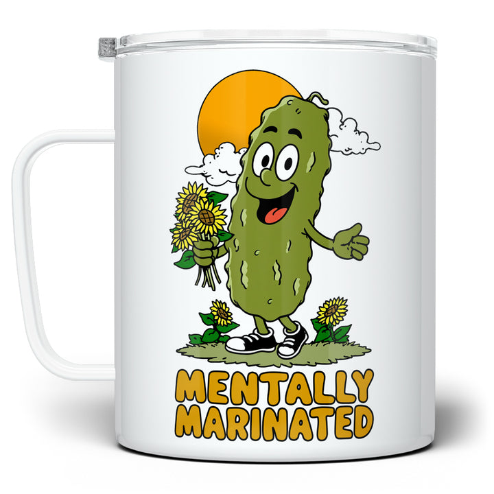 Mentally Marinated Pickle Insulated Travel Mug