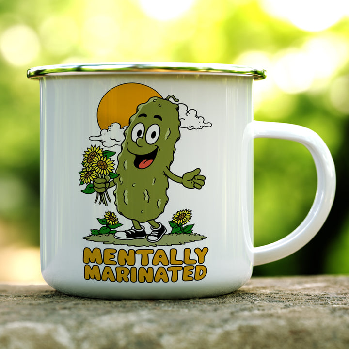 Mentally Marinated Pickle Camp Mug