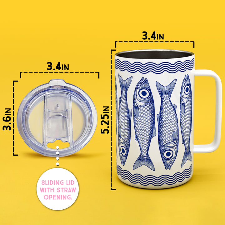 Sardines Insulated Travel Mug