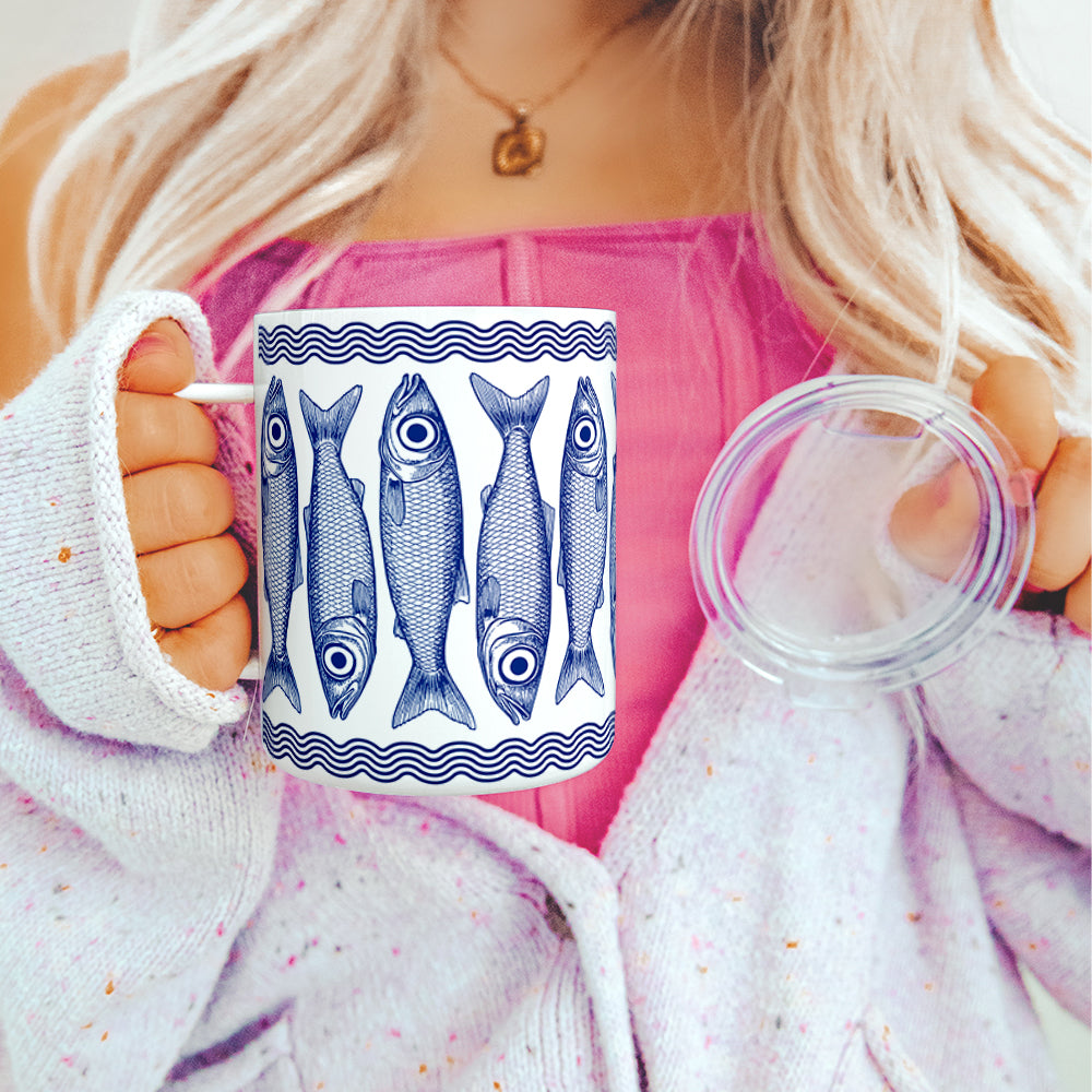 Sardines Insulated Travel Mug