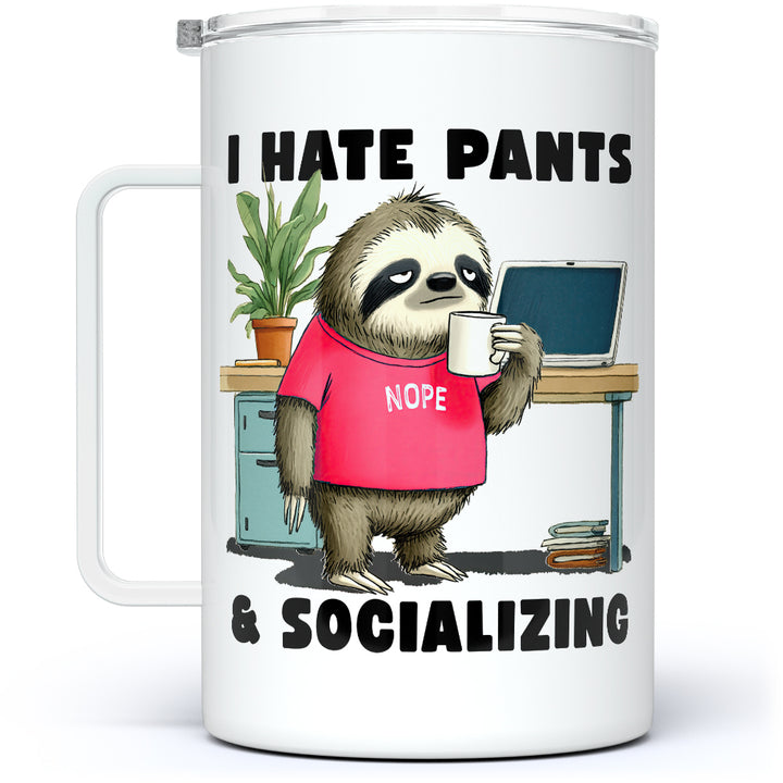 Antisocial Sloth Insulated Travel Mug