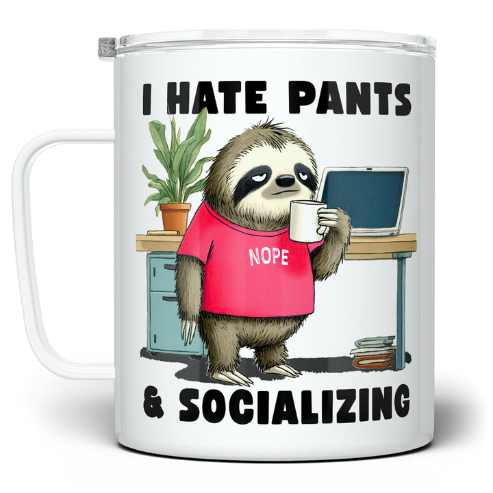 Antisocial Sloth Insulated Travel Mug