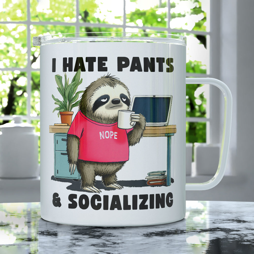 Antisocial Sloth Insulated Travel Mug