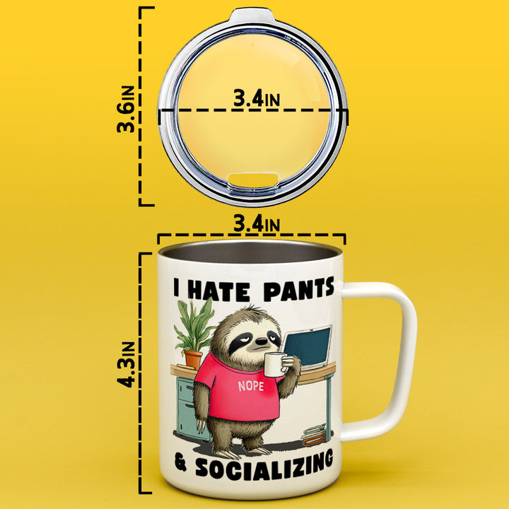 Antisocial Sloth Insulated Travel Mug
