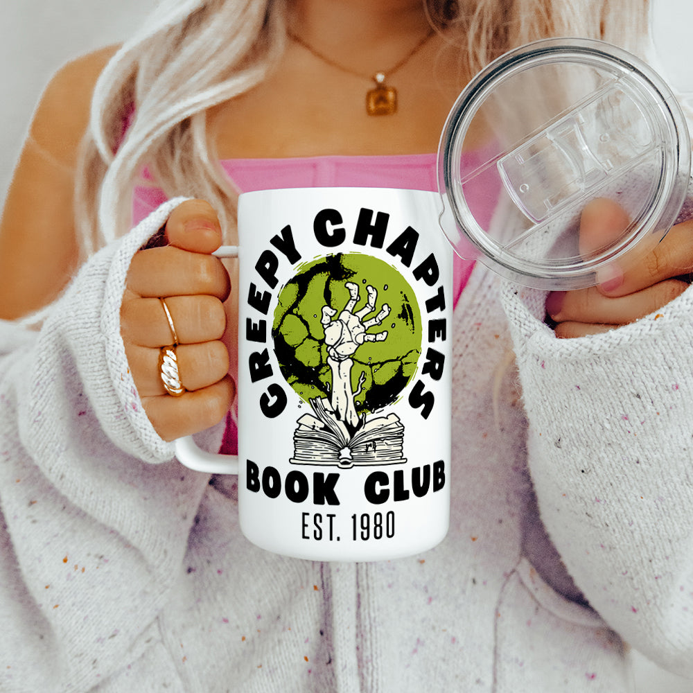 Creepy Chapters Book Club Insulated Travel Mug
