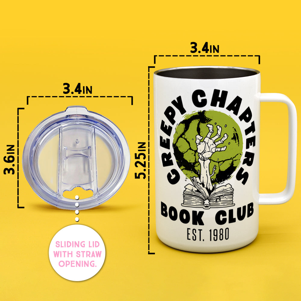 Creepy Chapters Book Club Insulated Travel Mug
