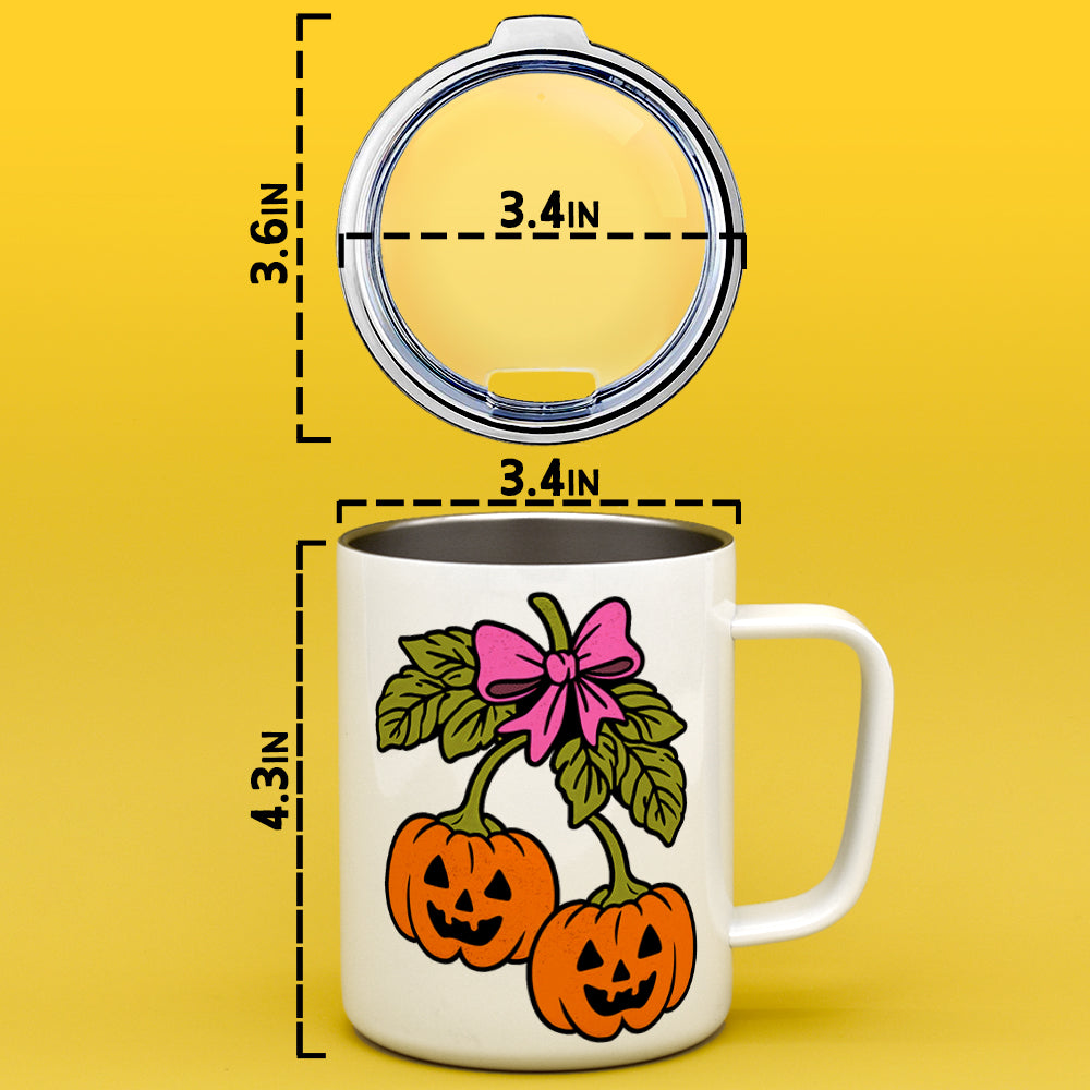 Halloween Pumpkin Cherries Insulated Travel Mug