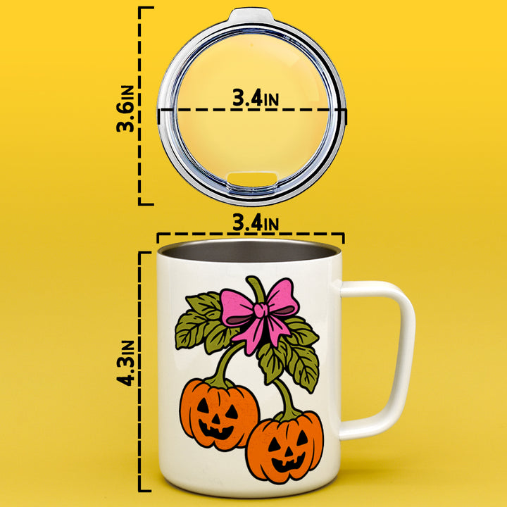 Halloween Pumpkin Cherries Insulated Travel Mug