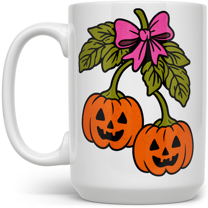 Halloween Pumpkin Cherries Mug
