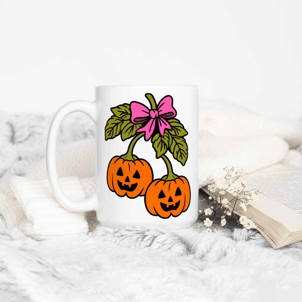 Halloween Pumpkin Cherries Mug