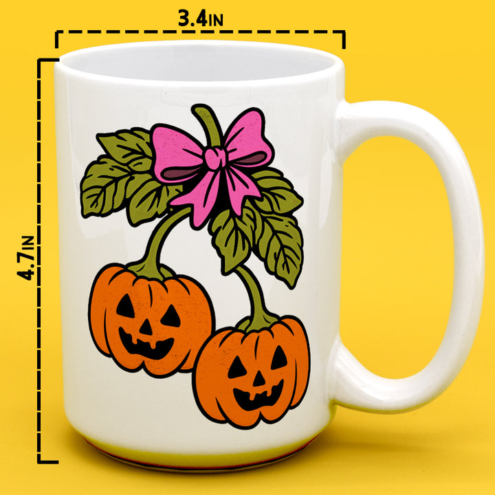 Halloween Pumpkin Cherries Mug