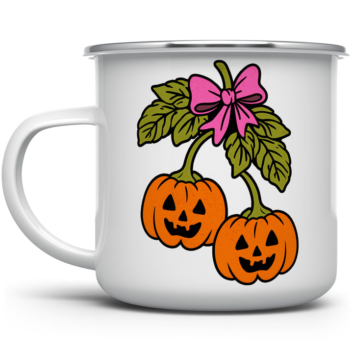 Halloween Pumpkin Cherries Camp Mug