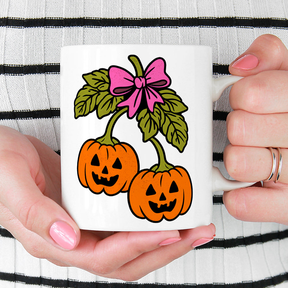 Halloween Pumpkin Cherries Mug