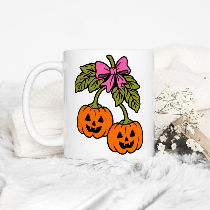 Halloween Pumpkin Cherries Mug