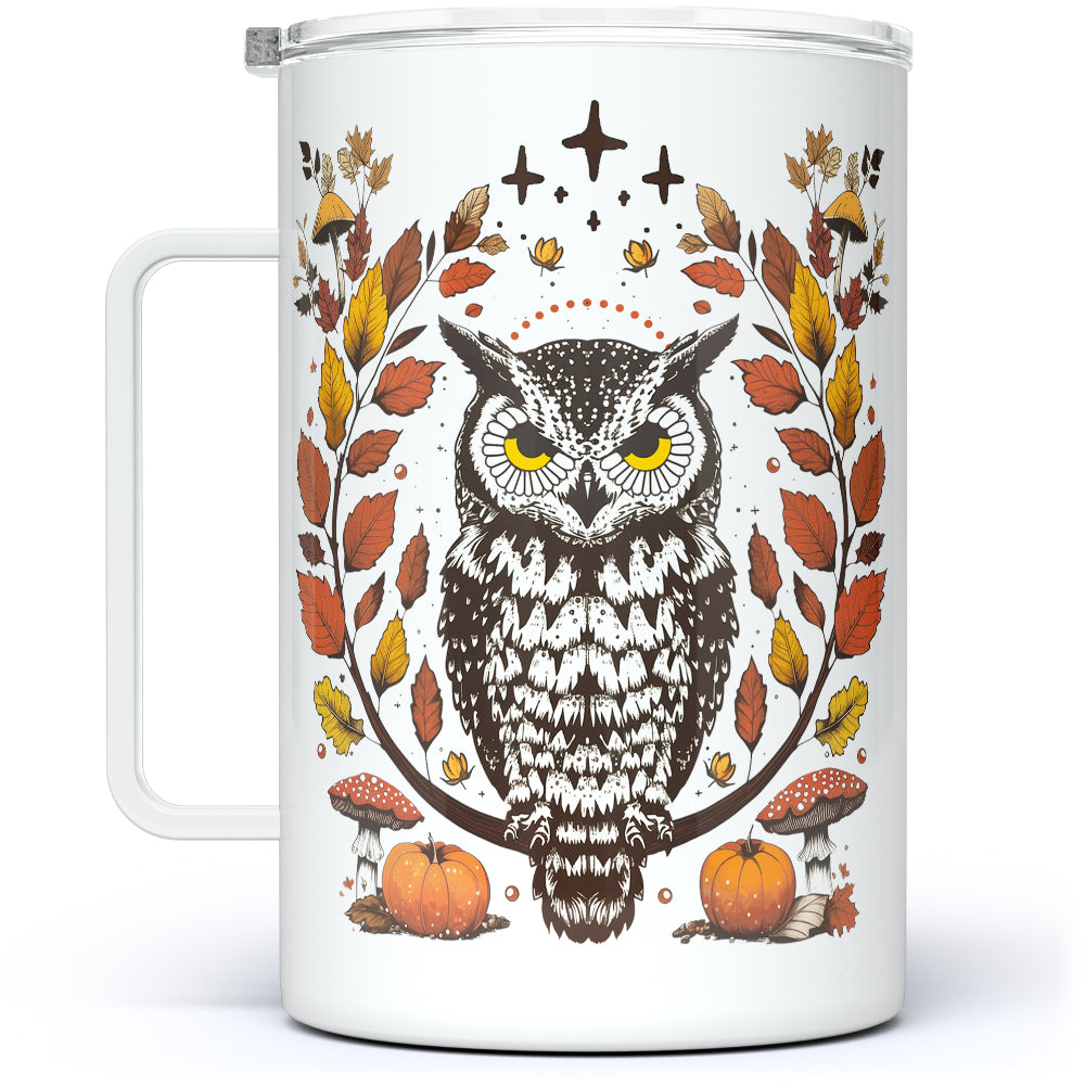 Autumn Owl Insulated Travel Mug