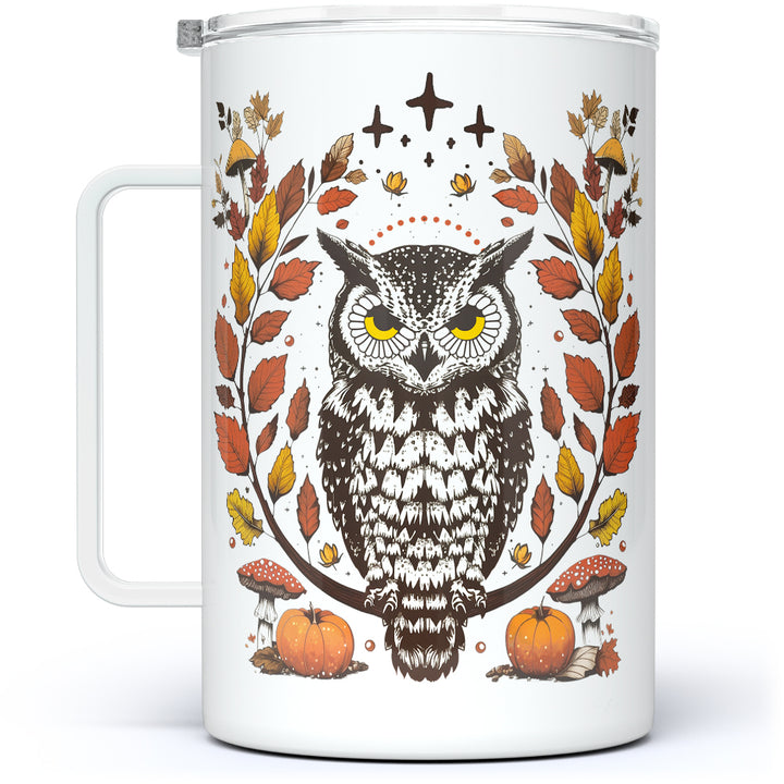 Autumn Owl Insulated Travel Mug