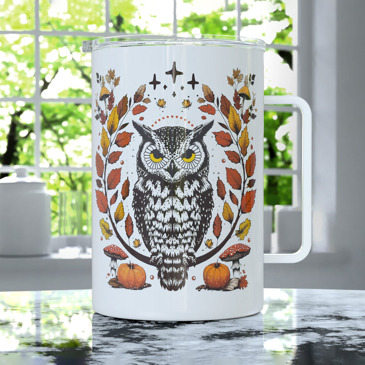 Autumn Owl Insulated Travel Mug