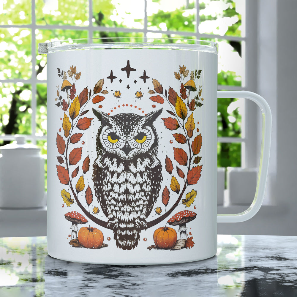 Autumn Owl Insulated Travel Mug