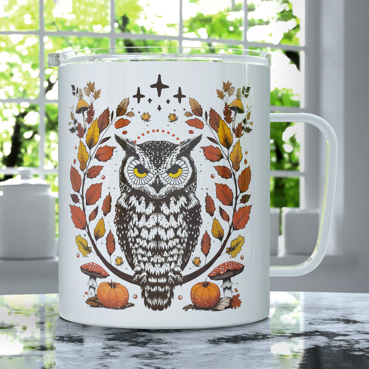 Autumn Owl Insulated Travel Mug