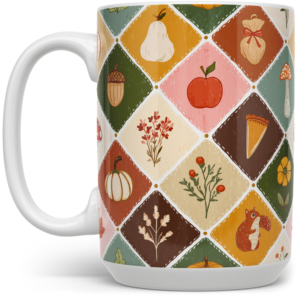 Fall Patchwork Mug