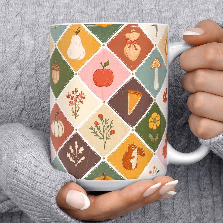 Fall Patchwork Mug