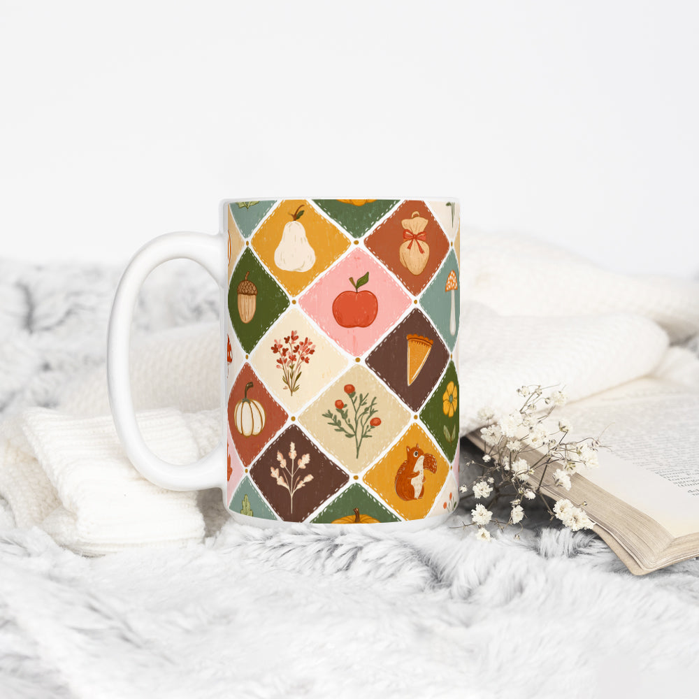 Fall Patchwork Mug