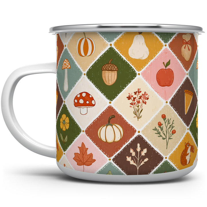 Fall Patchwork Camp Mug