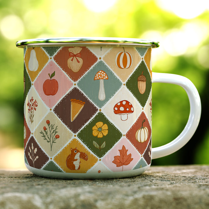 Fall Patchwork Camp Mug