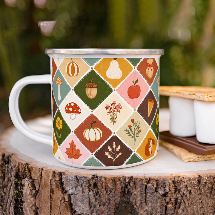 Fall Patchwork Camp Mug