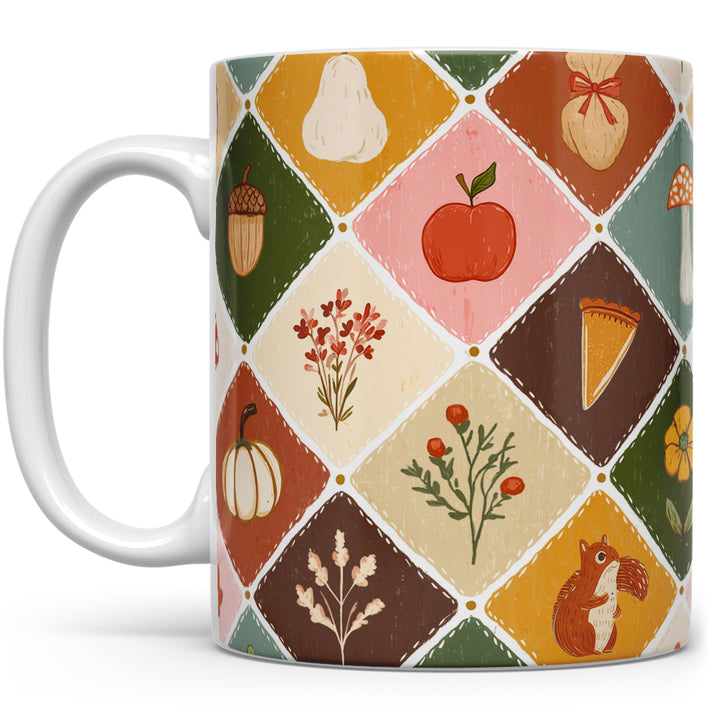 Fall Patchwork Mug