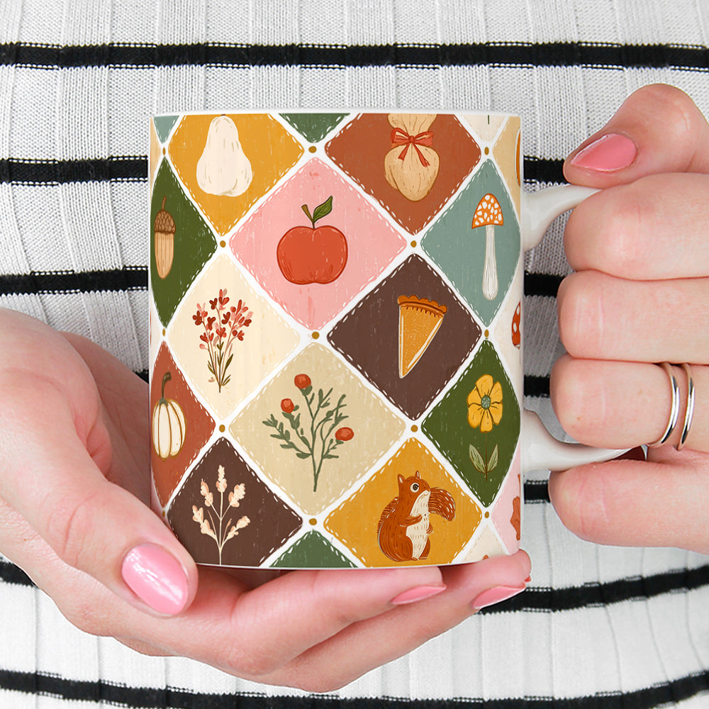 Fall Patchwork Mug