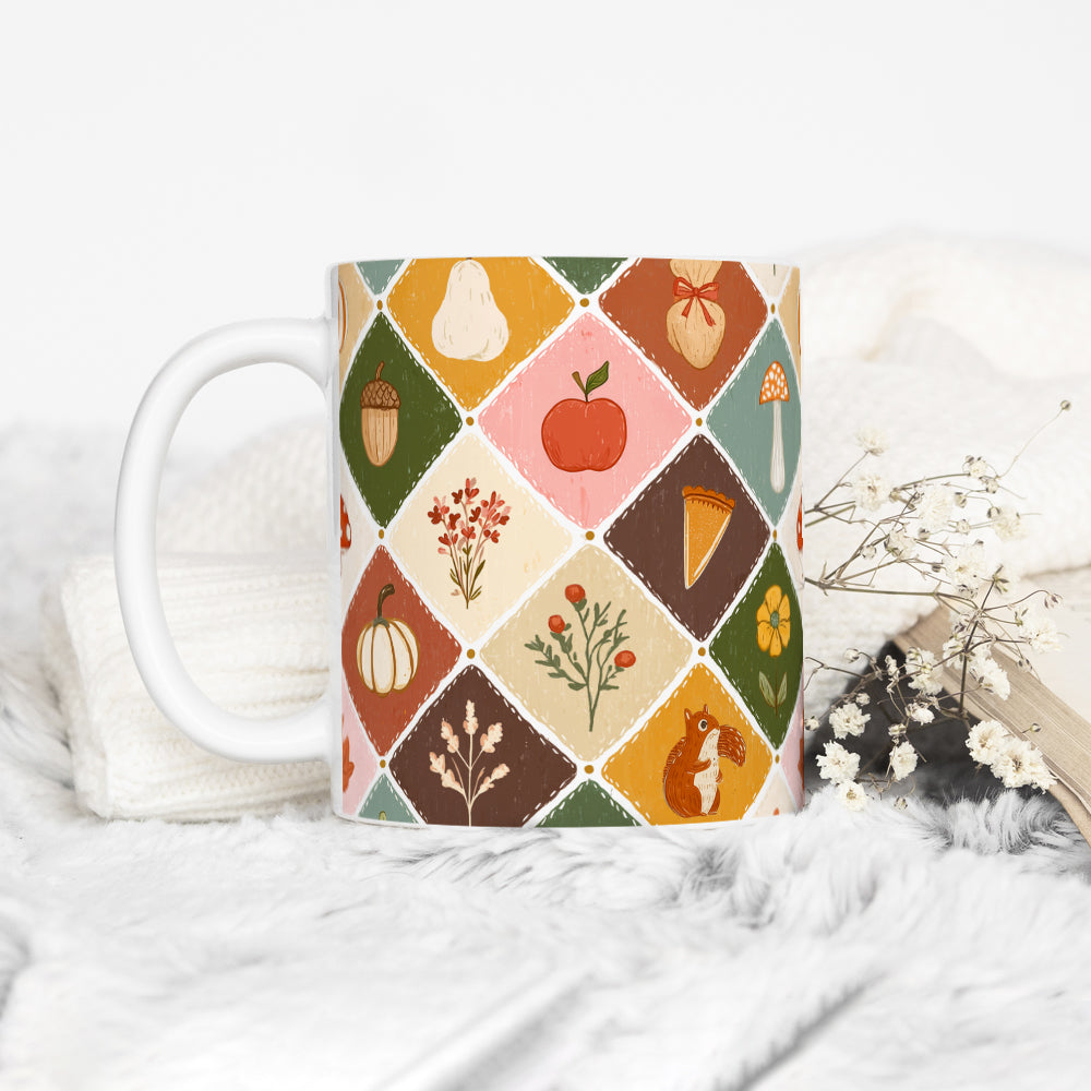 Fall Patchwork Mug