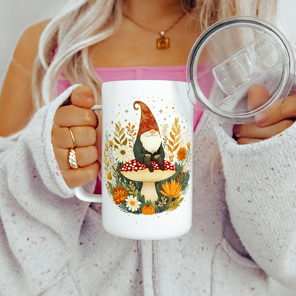 Fall Gnome Insulated Travel Mug