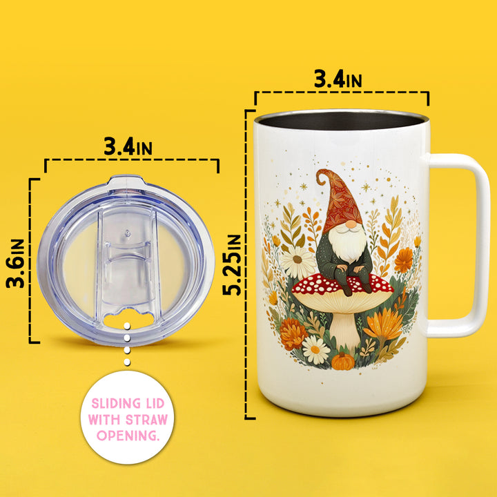 Fall Gnome Insulated Travel Mug