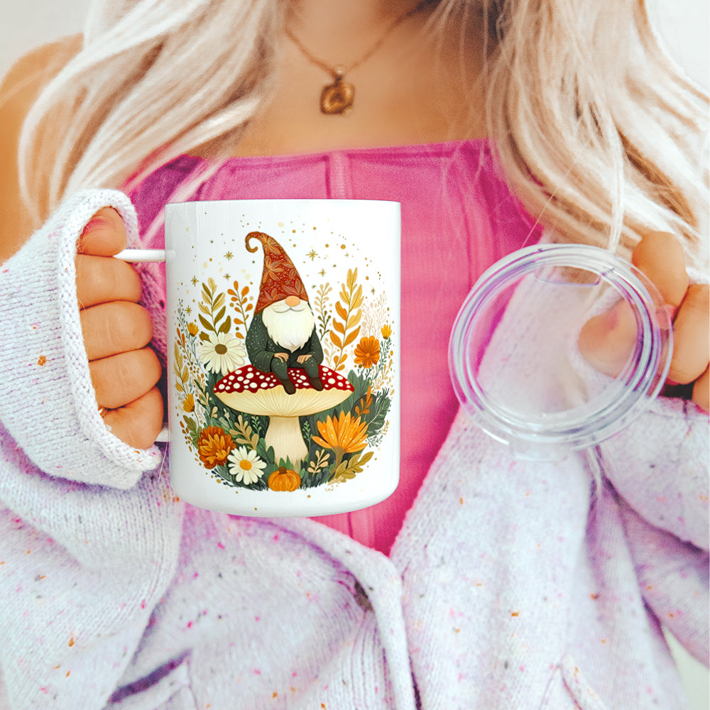 Fall Gnome Insulated Travel Mug